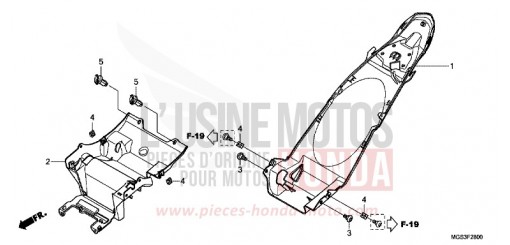 KOTFLUEGEL, HINTEN NC700XAC de 2012